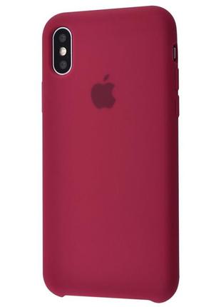 Чехол silicone case для iphone xs max rose red (силиконовый чехол rose red силикон кейс на айфон хс макс)