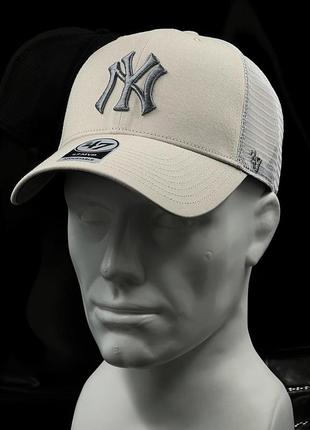 Оригинальная молочная кепка с сеткой 47 brand mlb new york yankees8 фото