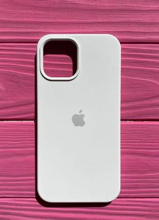 Чохол full silicone case для iphone 12 pro max white (силіконовий чохол білий силікон кейс айфон 12 про макс)