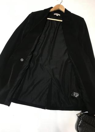 Удлиненный двубортный пиджак жакет блейзер прямого свободного кроя4 фото