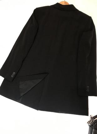 Удлиненный двубортный пиджак жакет блейзер прямого свободного кроя5 фото