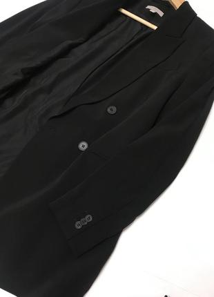 Удлиненный двубортный пиджак жакет блейзер прямого свободного кроя6 фото