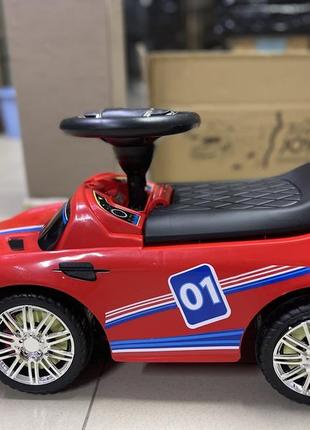 Дитяча машина толокар lb 404 joy рус.звук, багажник, червоний, каталка, для дівчинки, хлопчика2 фото