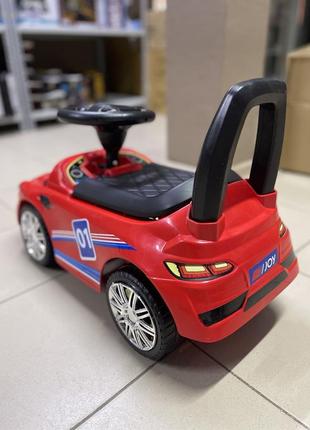 Дитяча машина толокар lb 404 joy рус.звук, багажник, червоний, каталка, для дівчинки, хлопчика4 фото