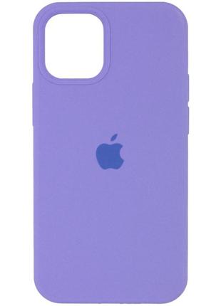 Чохол full silicone case для iphone 12 / 12 pro dasheen (силіконовий чохол бузок силікон кейс айфон 12 про)