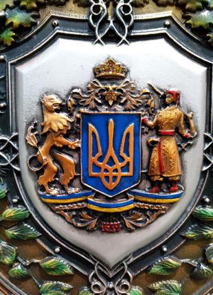 Патріотична тарілка "герб україни" тарілка з українською символікою декоративна тарілка з фото4 фото