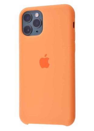 Чехол silicone case для iphone 11 pro max papaya (силиконовый чехол папайя силикон кейс на айфон 11 про макс)1 фото