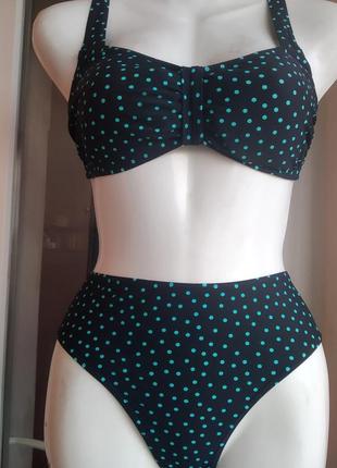 Раздельный купальник принт горох бренда германии sunmarin beach uk 10eur 38