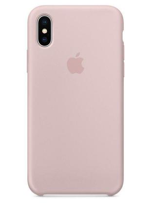 Чехол silicone case для iphone xr pink sand (силиконовый чехол пудровый силикон кейс на айфон хр 10р)