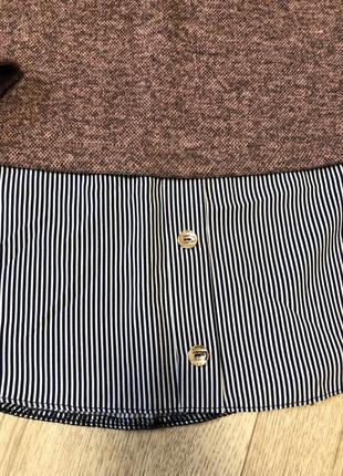 Женская кофта с эмитацией рубашки, кофта, светер, жилет3 фото