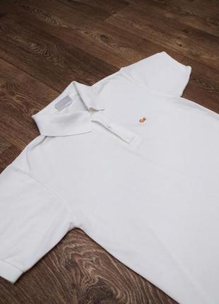Базовое стильное футболка поло фирменное белого цвета lacoste оригинал5 фото