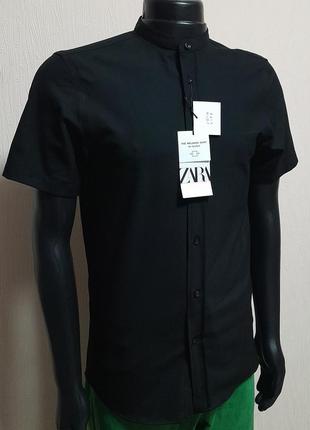 Модная рубашка с короткими рукавами zara the melange shirt bi - stretch с биркой made in turkey8 фото