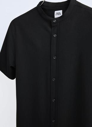 Модная рубашка с короткими рукавами zara the melange shirt bi - stretch с биркой made in turkey4 фото