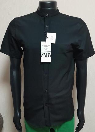 Модная рубашка с короткими рукавами zara the melange shirt bi - stretch с биркой made in turkey5 фото