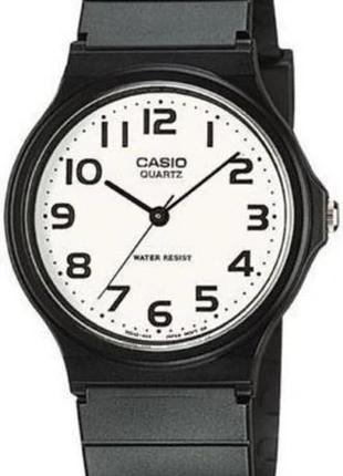 Чоловічий годинник casio sport mq-24-7b2leg, білий з чорним браслетом