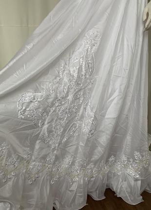 Винтаж свадебное плать с длинным шлейфом ретро 80-90х