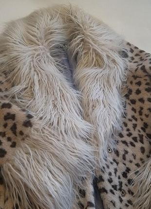 Шуба зі штучного хутра з принтом леопард6 фото