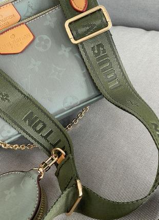 Женская сумка louis vuitton pochete multi green9 фото