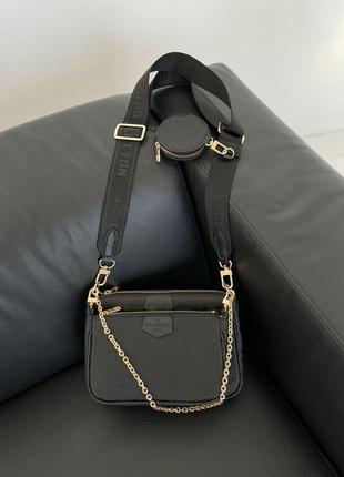 Женская сумка louis vuitton pochete multi black2 фото
