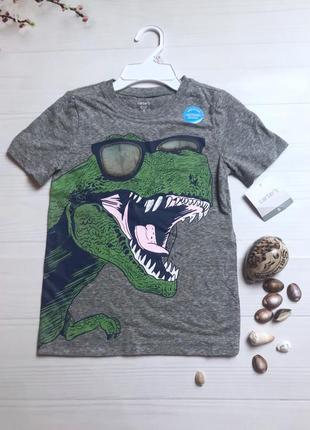 Мега крута футболка хлопчику 110-116 см carter’s динозавр 🦖 в окулярах 😎