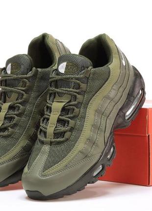 Nike air max 95 olive, кросівки найк аір макс 95 чоловічі, кроссовки мужские найк аир макс, кросівки чоловічі олива