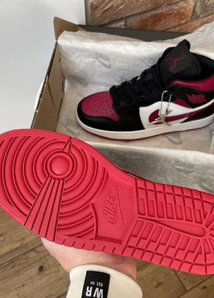 Кроссовки air jordan retro1 black bordo9 фото