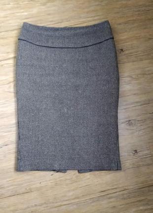 Твидовая юбка-карандаш zara в гусиную лапку3 фото