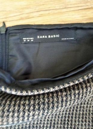 Твидовая юбка-карандаш zara в гусиную лапку2 фото