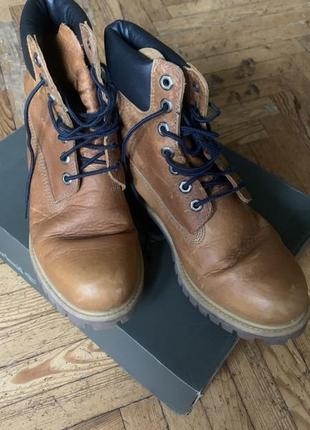 Timberland premium waterproof 25,5 см шкіряні6 фото