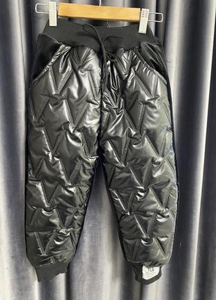Классные утепленные брюки на зиму для девочки7 фото