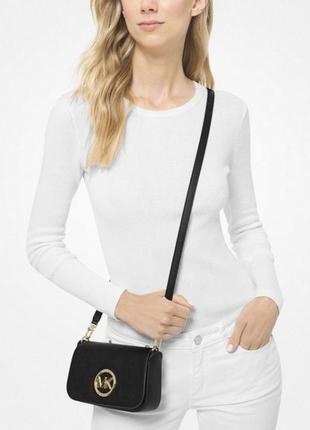 Сумка michael kors samira extra-small pebbled leather crossbody