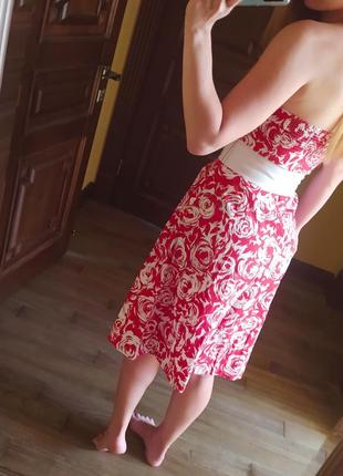 Платье миди с цветочным принтом4 фото