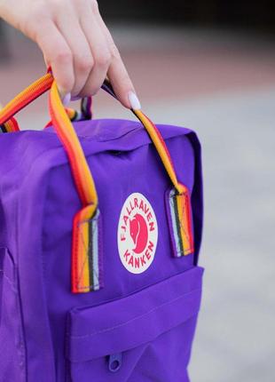 Рюкзак женский, мужской fjallraven kanken, фиолетовый (канкен, сумка, спортивный ранец)5 фото