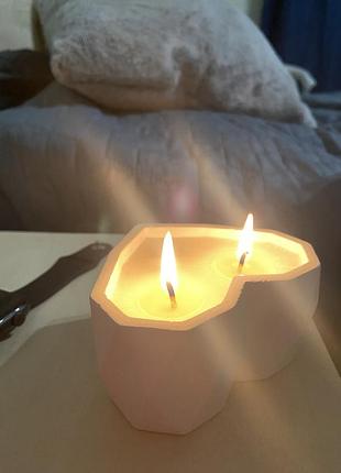 Соєва свічка сердечко3 фото