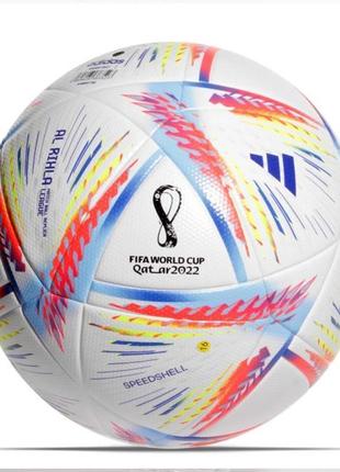 Мяч футбольный adidas 2022 world cup al rihla league box h57791 (размер 5)3 фото