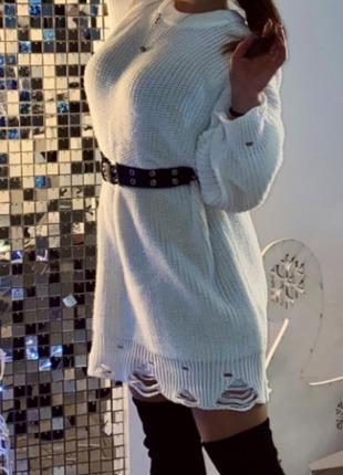 Стильний світр худі білий