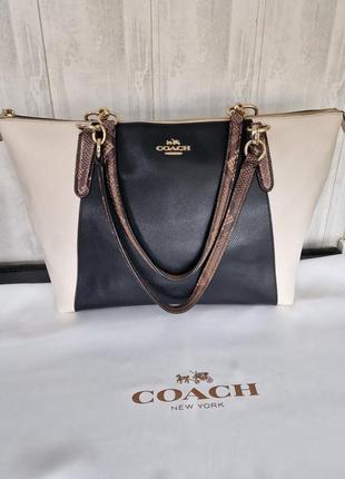 Сумка кожаная coach, оригинал.1 фото