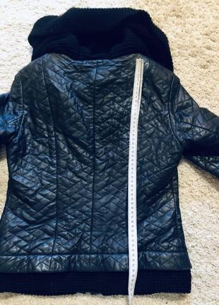 Куртка garanni кожа натуральная стеганая курточка размер s,m3 фото