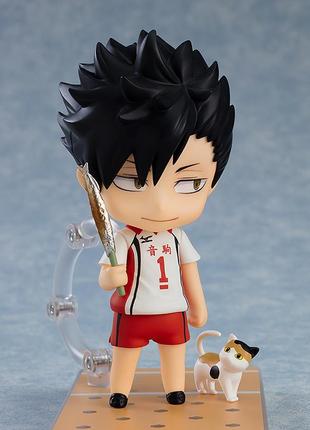 Оригінальна фігурка нендороїд тецуро куро з аніме волейбол haikyu!! nendoroid tetsuro kuroo second uniform ver. 18375 фото