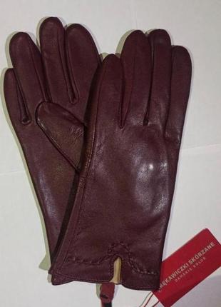 Кожаные перчатки зима-демисезон. различные размеры2 фото