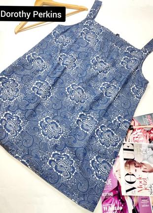 Платье женское сарафан синего цвета в цветочный принт от бренда dorothy perkins 22