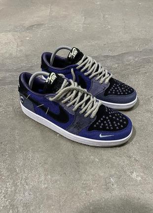 Кроссовки Nike air jordan retro i 1 low university gold black Pantone 553558-700 1 low voodoo alternate