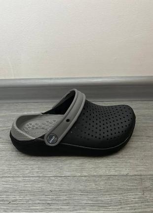 Crocs literide kids black slate grey крокси на хлопчика3 фото