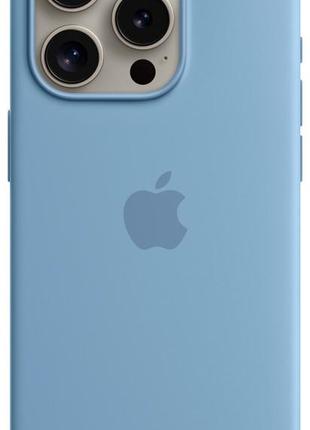 Чехол apple iphone 15 pro max silicone case with magsafe -  winter blue