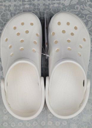 Крокс баябэнд клог белые crocs bayaband clog white8 фото