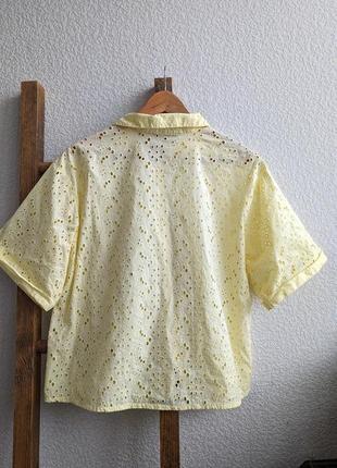 Лимонная рубашка из прошвы tu 146 фото