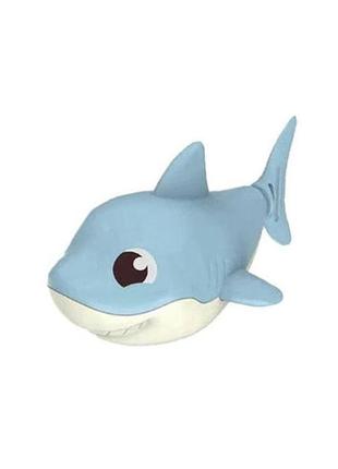 Игрушка для ванной акула 368-3 заводная, 11 см (синий)