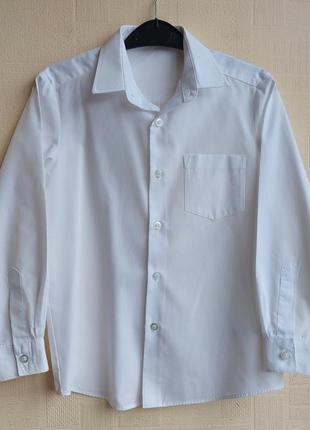 Рубашка george 7-8 лет 122-128 белая классическая джордж школьная