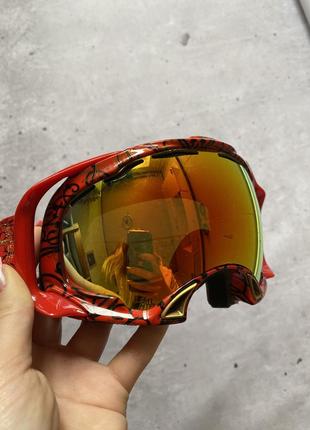 Женские лыжные очки маска oakley9 фото