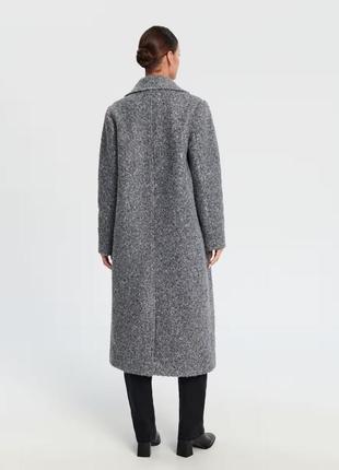 Женское длинное пальто из букле3 фото